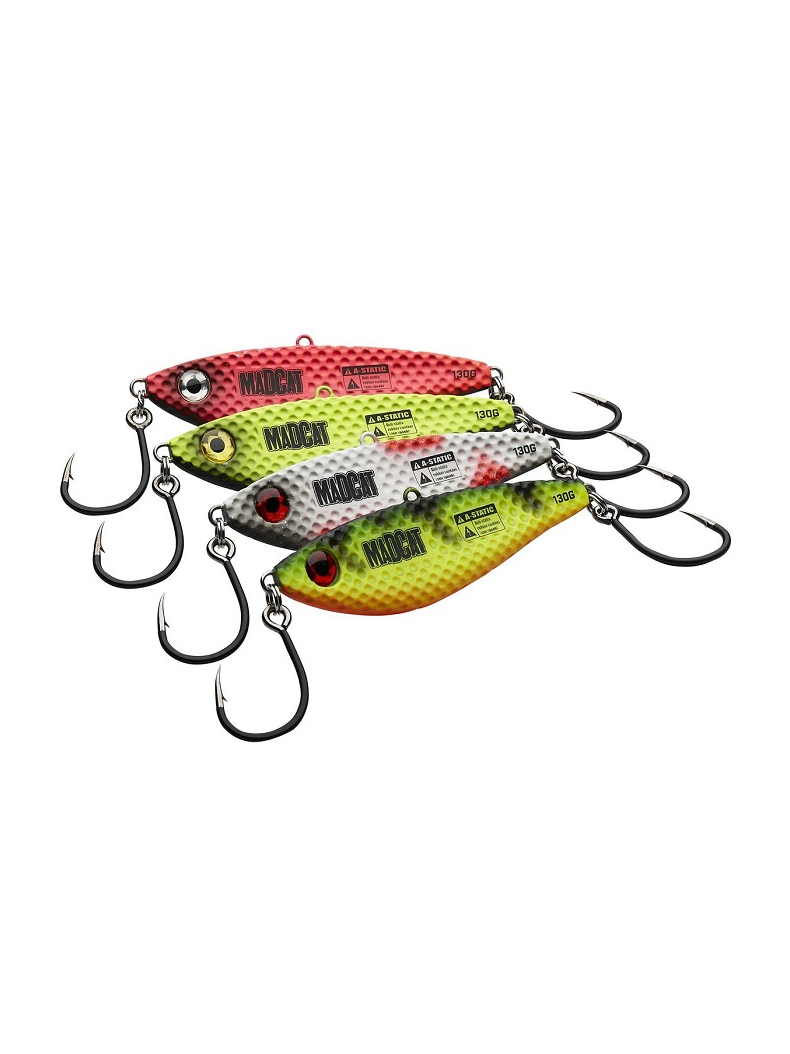 Блесны вертикальные MADCAT® A-STATIC VIBRATIX - 10cm - 90g - FLUO YELLOW UV, изображение 2