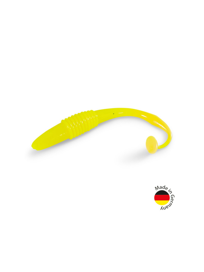 Виброхвост IRON CLAW Moby Softbaits EAZY-ADD SHAD UV Non Toxic / 12cm / Chartreuse Lemon