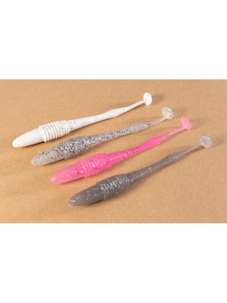 Виброхвост IRON CLAW Moby Softbaits EAZY-ADD SHAD UV Non Toxic / 12cm / Dirty Carrot Light, изображение 3