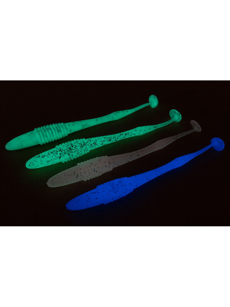 Виброхвост IRON CLAW Moby Softbaits EAZY-ADD SHAD UV Non Toxic / 12cm / Chartreuse Lemon, изображение 4