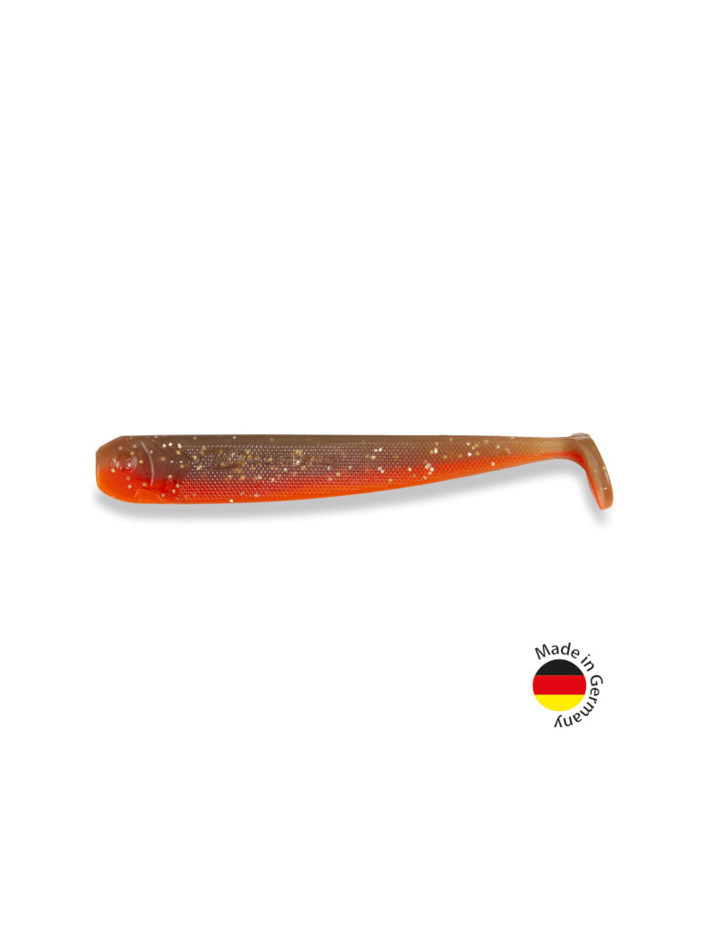 Твистер IRON CLAW Moby Softbaits LONG SHAD 2.0 UV Non Toxic / 11.5cm / Motoroil Orange