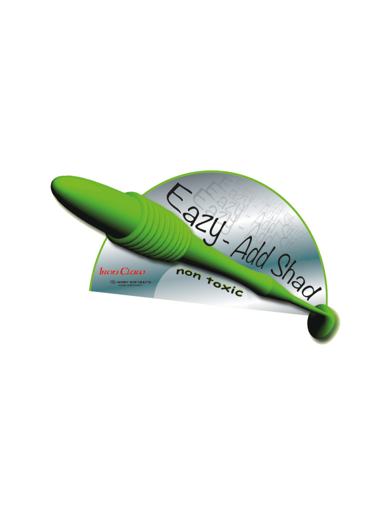 Виброхвост IRON CLAW Moby Softbaits EAZY-ADD SHAD UV Non Toxic / 12cm / Real Motoroil, изображение 2
