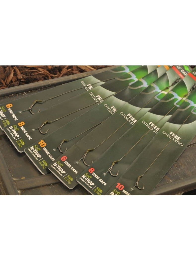 Оснастка волосяная Korda N-Trap DF Rig Wide Gape, Тест: 20.00 lb, Размер крючка: № 4, изображение 2
