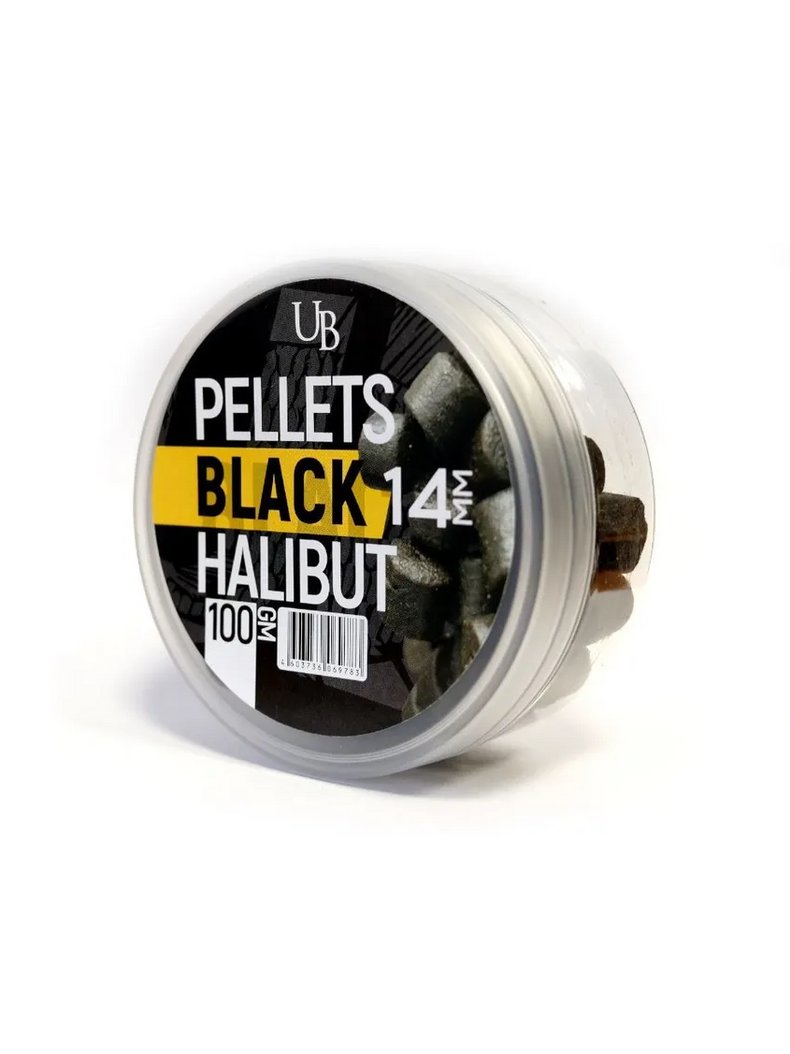 Пеллетс насадочный ULTRABAITS Pellets BLACK HALIBUT (Черный Палтус), Диаметр: 14 мм