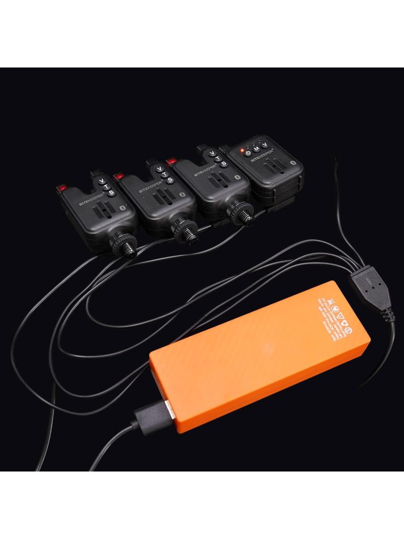 Набор электронных сигнализаторов поклевки RIPPTON BITEKEEPER Pro Smart Bite Alarm Set с приложением для смартфона (белый), Набор : 4 + 1, изображение 16 Набор электронных сигнализаторов поклевки RIPPTON BITEKEEPER Pro Smart Bite Alarm Set с приложением для смартфона (белый), Набор : 4 + 1, изображение 16