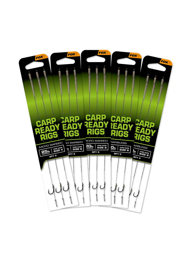 Готовые карповые поводки FOX Carp Ready Rigs Wide Gape, Тест: 25.00 lb, Размер крючка: № 4