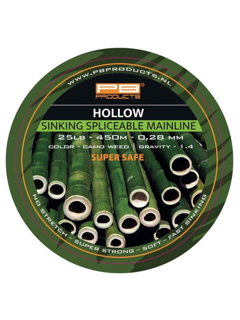 Леска плетеная PB PRODUCTS HOLLOW Splicable 16X Braid - 0.28mm / 450m - Camo