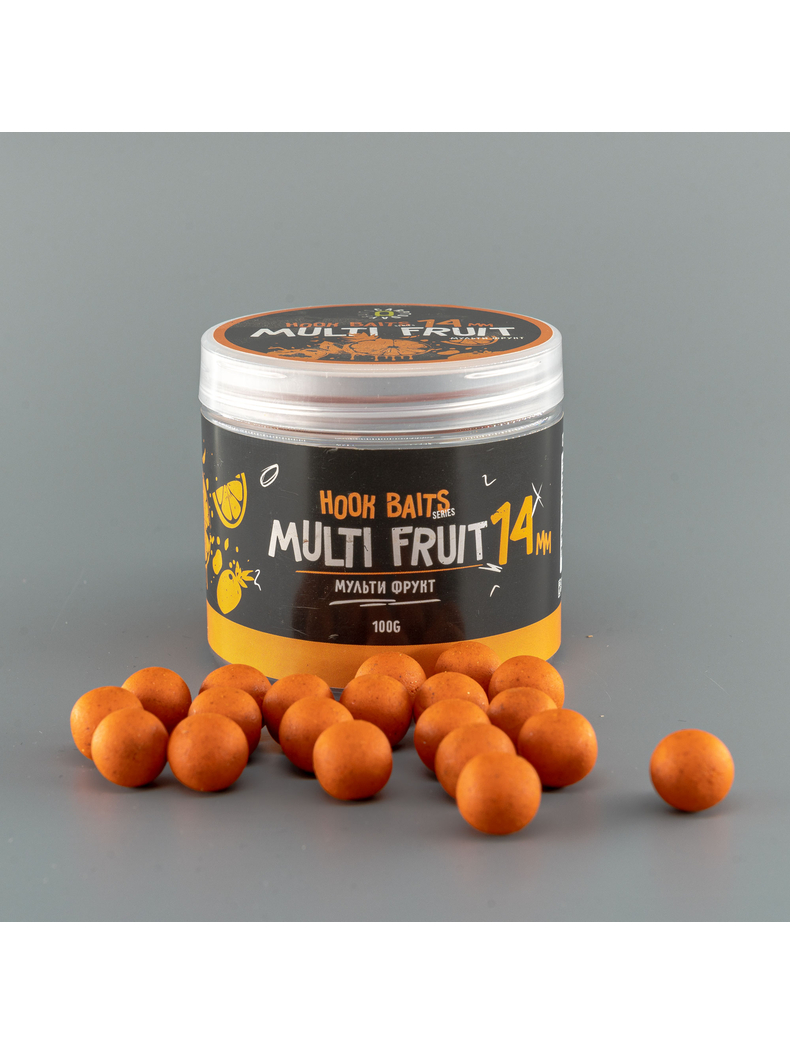Бойлы насадочные Carptoday Baits Multi Fruit (Мульти Фрукт), Диаметр: 14 мм, Вкус: Мульти Фрукт, изображение 2
