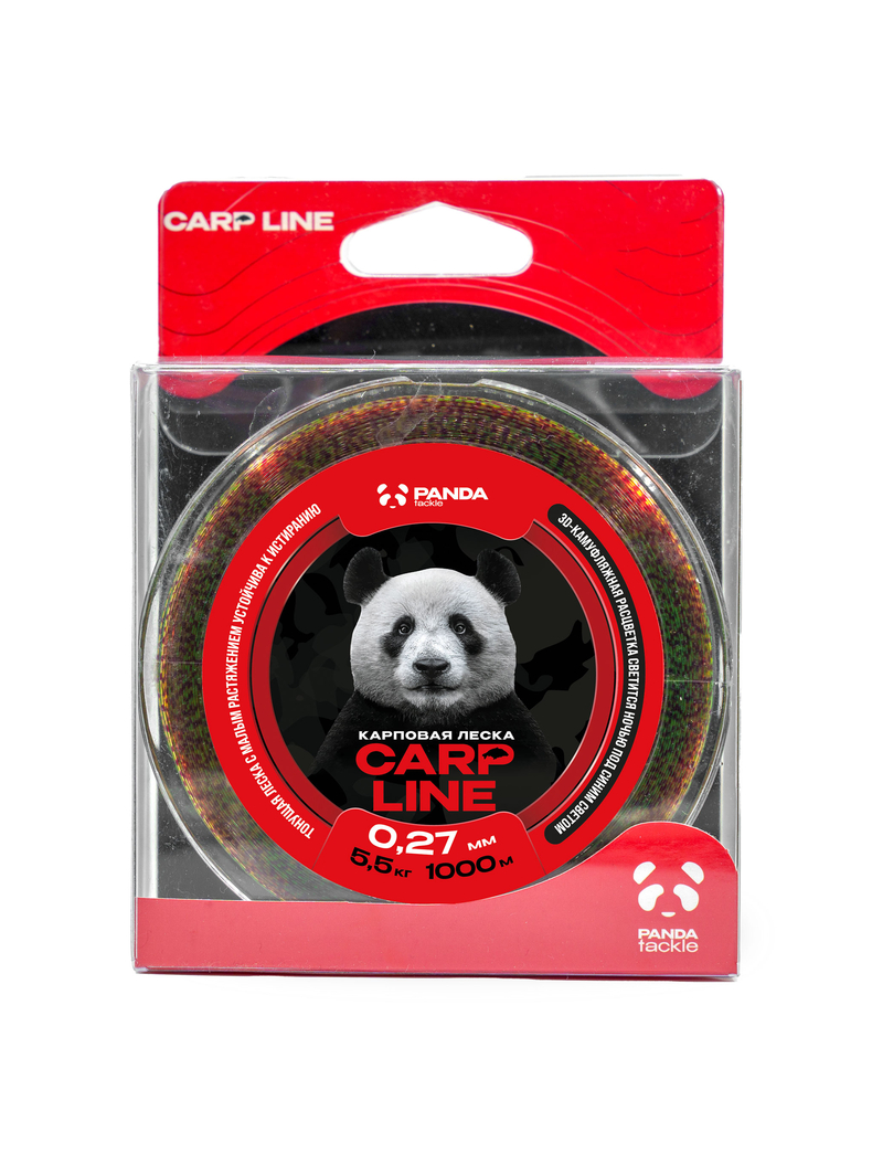 Леска карповая PANDA Tackle Carp Line 3D Camo, Диаметр лески: 0.27 мм, изображение 2
