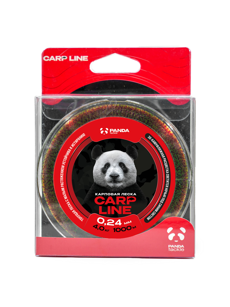 Леска карповая PANDA Tackle Carp Line 3D Camo, Диаметр лески: 0.24 мм, изображение 2