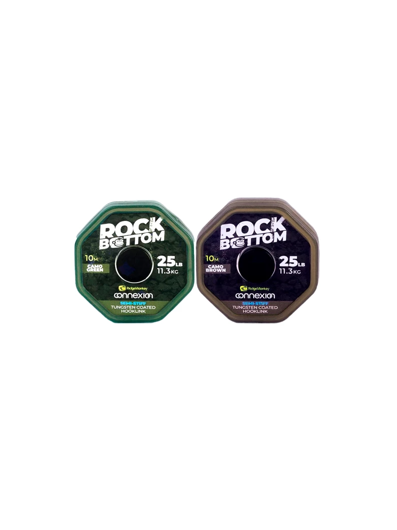 Поводковый материал Ridge Monkey Rock Bottom Tungsten Coated Semi-Stiff, Цвет: Camo Brown, изображение 4 Поводковый материал Ridge Monkey Rock Bottom Tungsten Coated Semi-Stiff, Цвет: Camo Brown, изображение 4