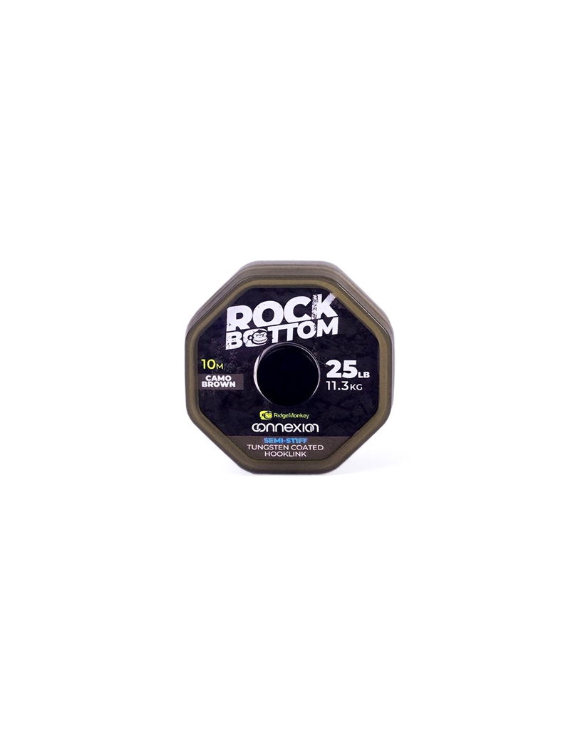 Поводковый материал Ridge Monkey Rock Bottom Tungsten Coated Semi-Stiff, Цвет: Camo Brown, изображение 2 Поводковый материал Ridge Monkey Rock Bottom Tungsten Coated Semi-Stiff, Цвет: Camo Brown, изображение 2