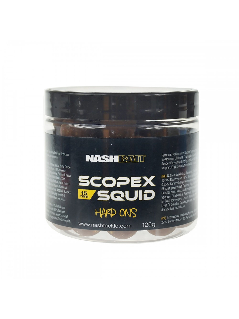 Бойлы тонущие твердые NASH Bait Scopex Squid Hard Ons 12мм, изображение 2 Бойлы тонущие твердые NASH Bait Scopex Squid Hard Ons 12мм, изображение 2