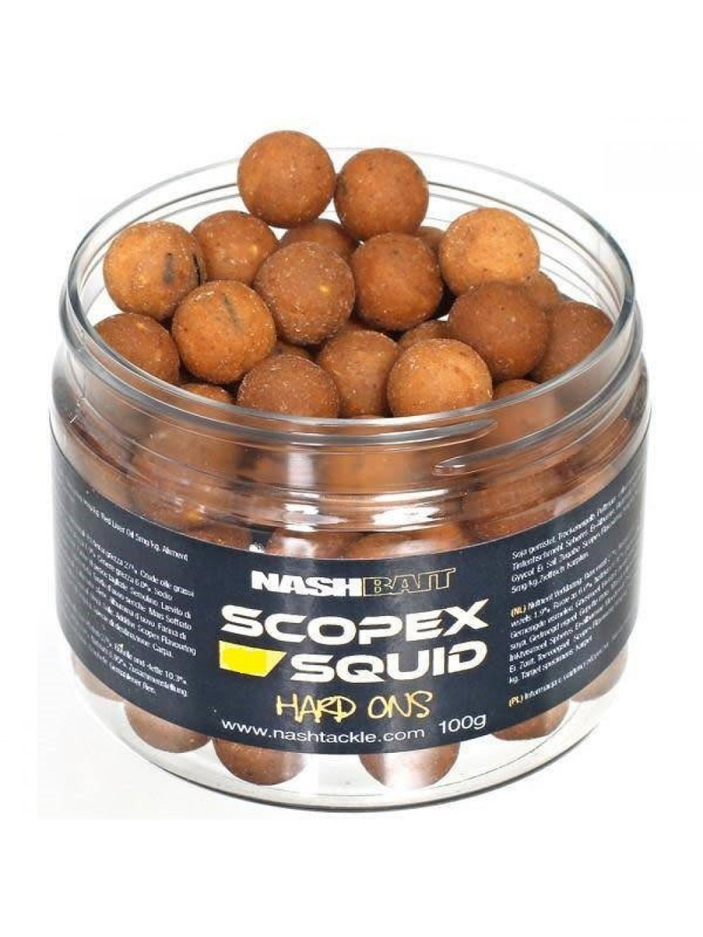 Бойлы тонущие твердые NASH Bait Scopex Squid Hard Ons 12мм Бойлы тонущие твердые NASH Bait Scopex Squid Hard Ons 12мм