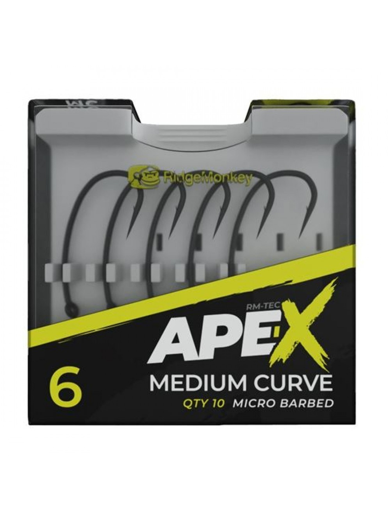 Крючки Ridge Monkey Ape-X Medium Curve Barbed, изображение 2 Крючки Ridge Monkey Ape-X Medium Curve Barbed, изображение 2