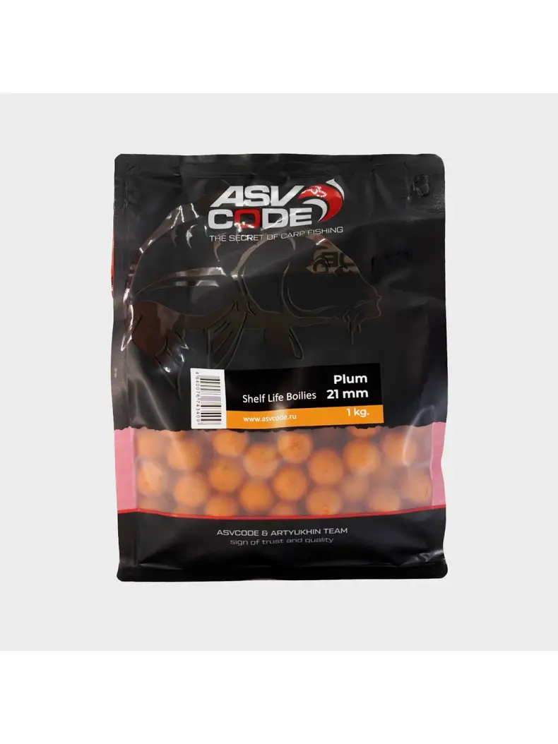 Бойлы вареные ASV CODE Plum (Слива) 1кг, Диаметр: 24 мм