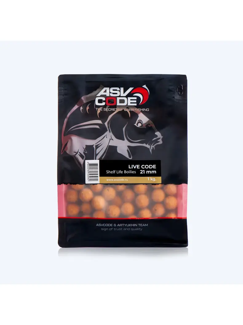 Бойлы вареные ASV CODE Live Code (Лайвкод) 1кг, Диаметр: 21 мм