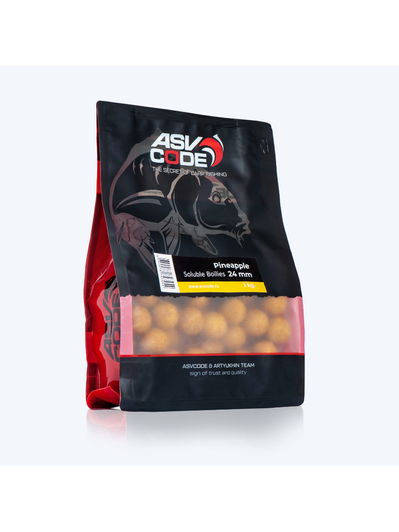 Бойлы пылящие ASV CODE Pineapple (Ананас) 1кг 24мм, изображение 2 Бойлы пылящие ASV CODE Pineapple (Ананас) 1кг 24мм, изображение 2