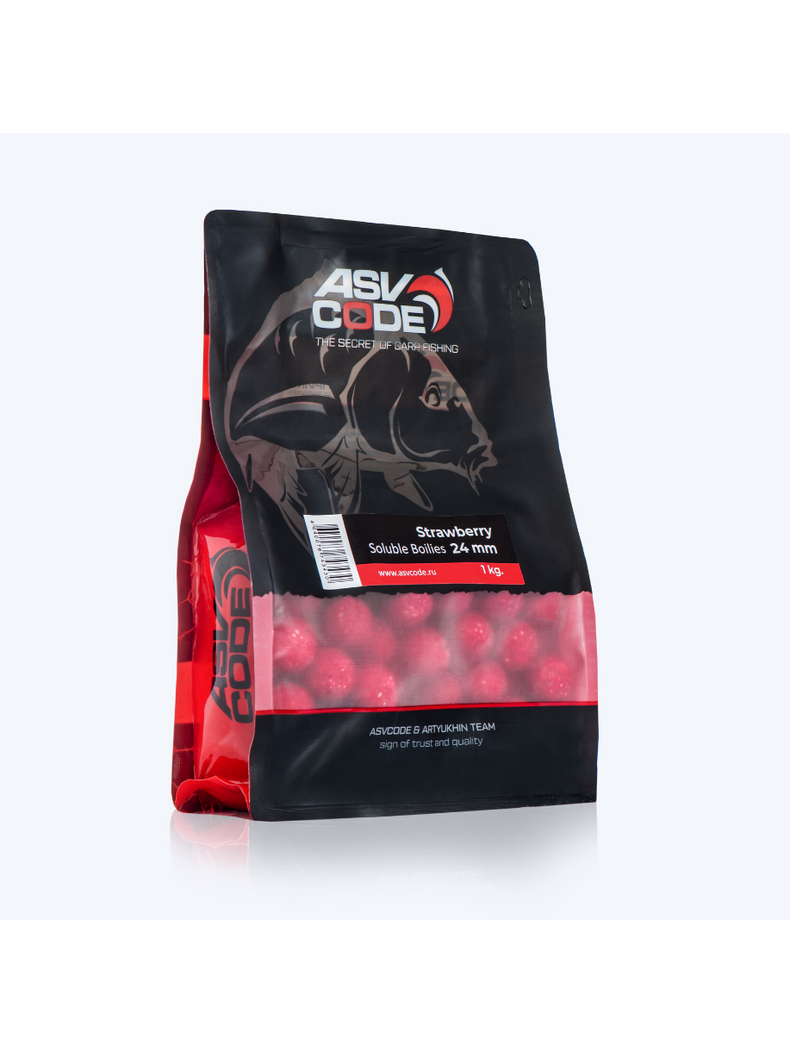 Бойлы пылящие ASV CODE Strawberry (Клубника) 1кг 24мм, изображение 2 Бойлы пылящие ASV CODE Strawberry (Клубника) 1кг 24мм, изображение 2