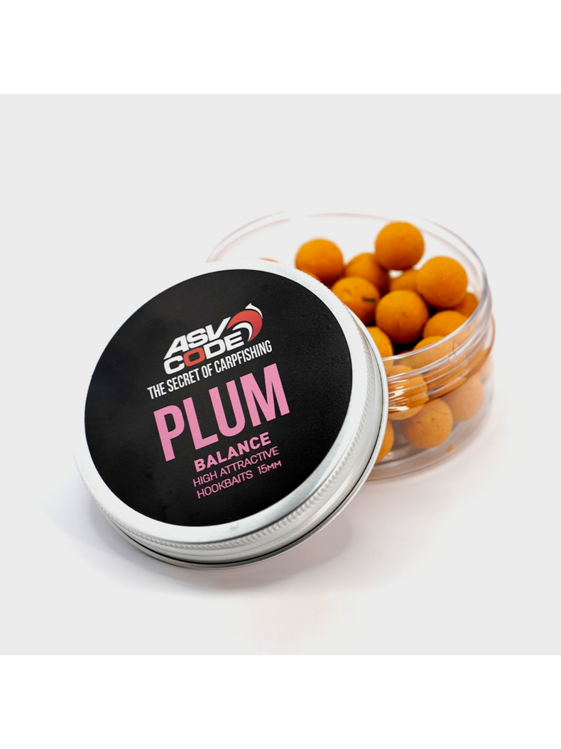 Насадочные бойлы ASV CODE Balance Plum (Слива) 15мм, изображение 2