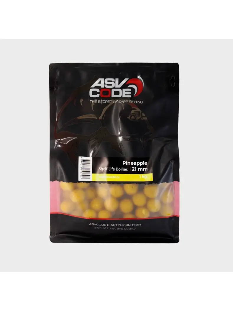 Бойлы вареные ASV CODE Pineapple (Ананас) 1кг, Диаметр: 15 мм Бойлы вареные ASV CODE Pineapple (Ананас) 1кг, Диаметр: 15 мм