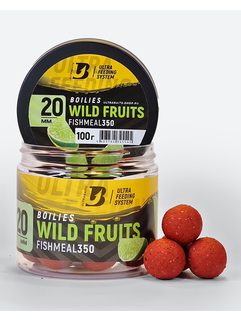 Бойлы насадочные ULTRABAITS FISHMEAL 350 Wild Fruits (Дикие Фрукты), Диаметр: 20 мм Бойлы насадочные ULTRABAITS FISHMEAL 350 Wild Fruits (Дикие Фрукты), Диаметр: 20 мм