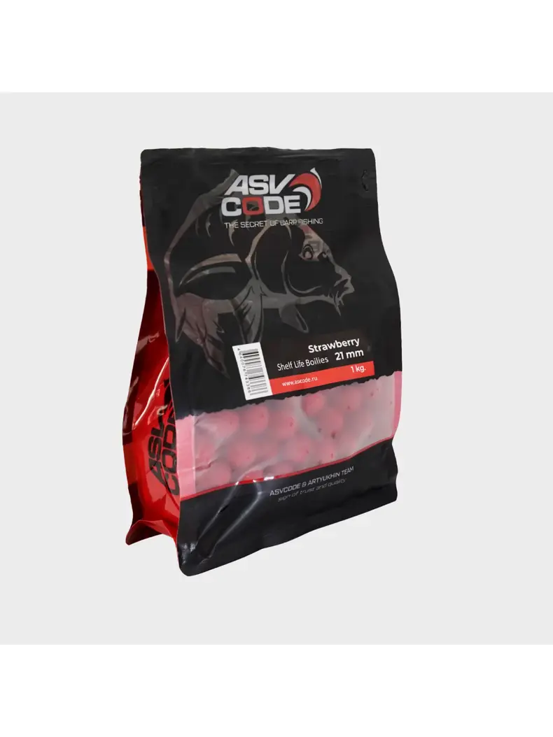 Бойлы вареные ASV CODE Strawberry (Клубника) 1кг, Диаметр: 24 мм, изображение 2