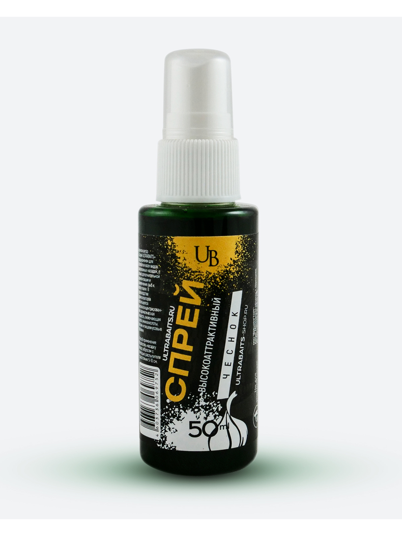 Спрей высокоаттрактивный ULTRABAITS (Чеснок) 50мл Спрей высокоаттрактивный ULTRABAITS (Чеснок) 50мл
