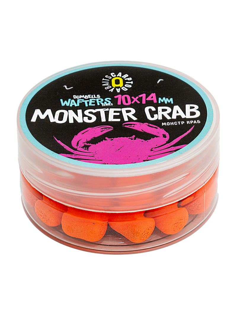 Вафтерсы Carptoday Baits Wafters Monster Crab (Монстр Краб) 10х14мм, Диаметр: 10 х 14 мм, Вкус: Монстр Краб