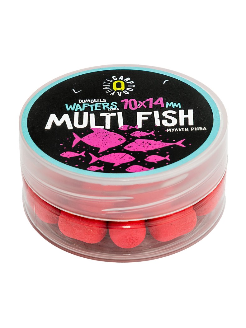 Вафтерсы Carptoday Baits Wafters Multi Fish (Мульти Фиш) 10х14мм, Диаметр: 10 х 14 мм, Вкус: Мульти Фиш