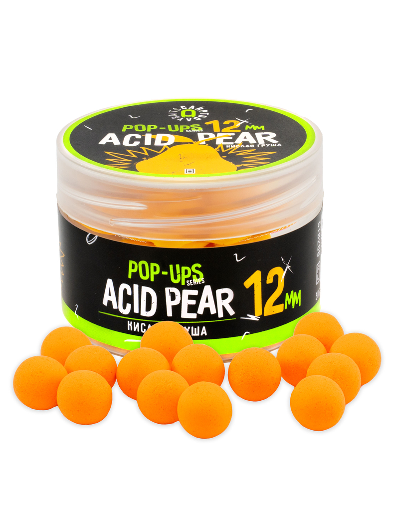 Бойлы плавающие Carptoday Baits Pop Ups Acid Pear (Кислая Груша) 12 мм, Диаметр: 12 мм, Вкус: Кислая груша