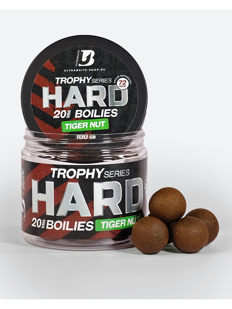 Бойлы насадочные тонущие ULTRABAITS HARD TROPHY Tiger Nut (Тигровый Орех) 20 мм Бойлы насадочные тонущие ULTRABAITS HARD TROPHY Tiger Nut (Тигровый Орех) 20 мм
