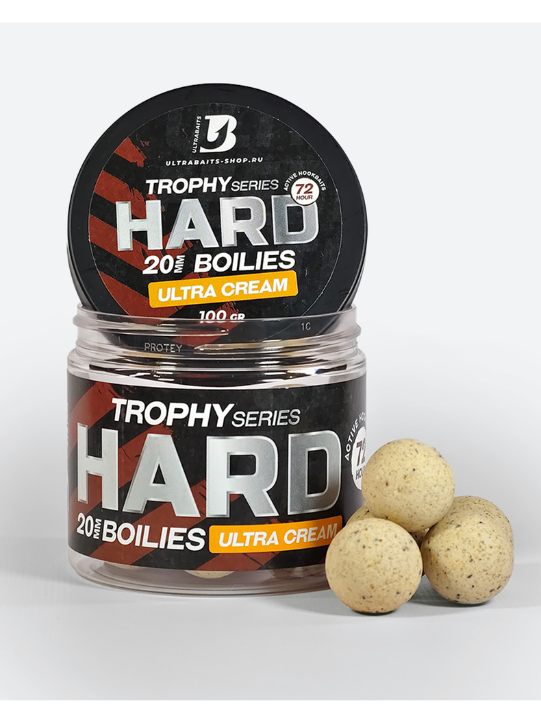 Бойлы насадочные тонущие ULTRABAITS HARD TROPHY Ultra Cream (Ультра Крем) 20 мм Бойлы насадочные тонущие ULTRABAITS HARD TROPHY Ultra Cream (Ультра Крем) 20 мм