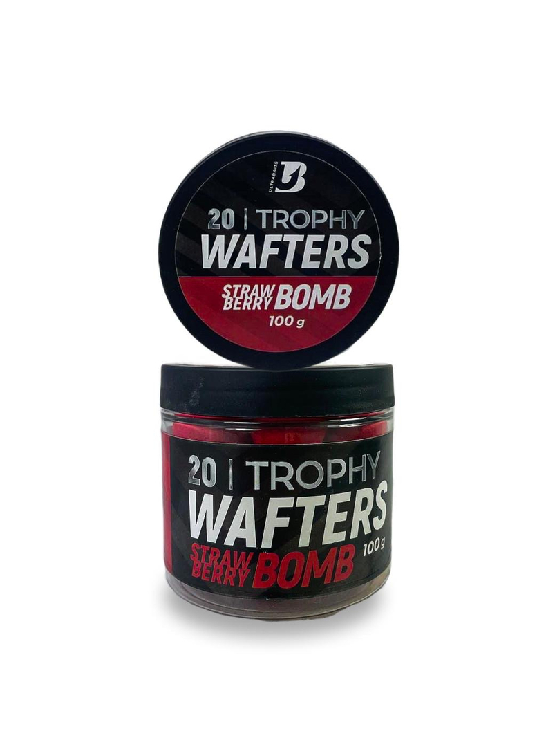 Вафтерсы ULTRABAITS Wafters TROPHY STRAWBERRY BOMB (Клубника) 20мм