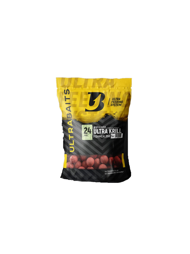 Бойлы ULTRABAITS FISHMEAL 350 Ultra Krill (Криль) 1кг, Диаметр: 24 мм