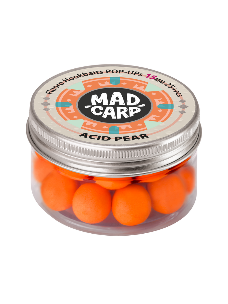 Бойлы плавающие Mad Carp Baits ACID PEAR Pop-Ups (Кислая Груша), Диаметр: 15 мм