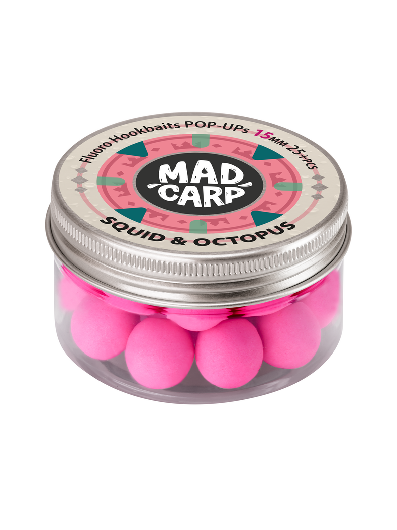 Бойлы плавающие Mad Carp Baits SQUID & OCTOPUS Pop-Ups (Кальмар и Осьминог), Диаметр: 15 мм