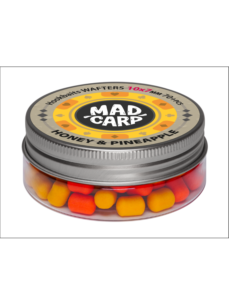 Вафтерсы Mad Carp Baits HONEY & PINNEAPPLE (Мед и Ананас) Wafters, Диаметр: 10 х 7 мм