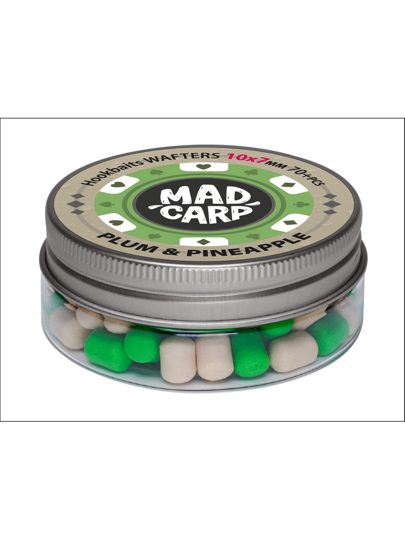 Вафтерсы Mad Carp Baits PLUM & PINNEAPPLE (Слива и Ананас) Wafters, Диаметр: 10 х 7 мм