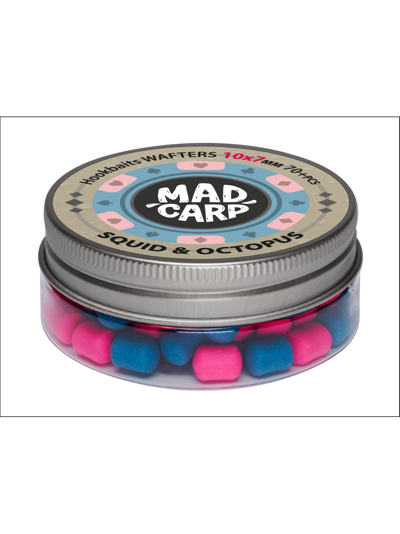 Вафтерсы Mad Carp Baits SQUID & OCTOPUS (Кальмар и Осьминог) Wafters, Диаметр: 10 х 7 мм