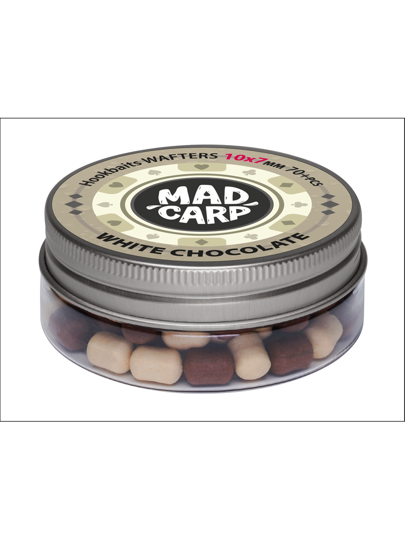 Вафтерсы Mad Carp Baits WHITE CHOCOLATE (Белый Шоколад) Wafters, Диаметр: 10 х 7 мм