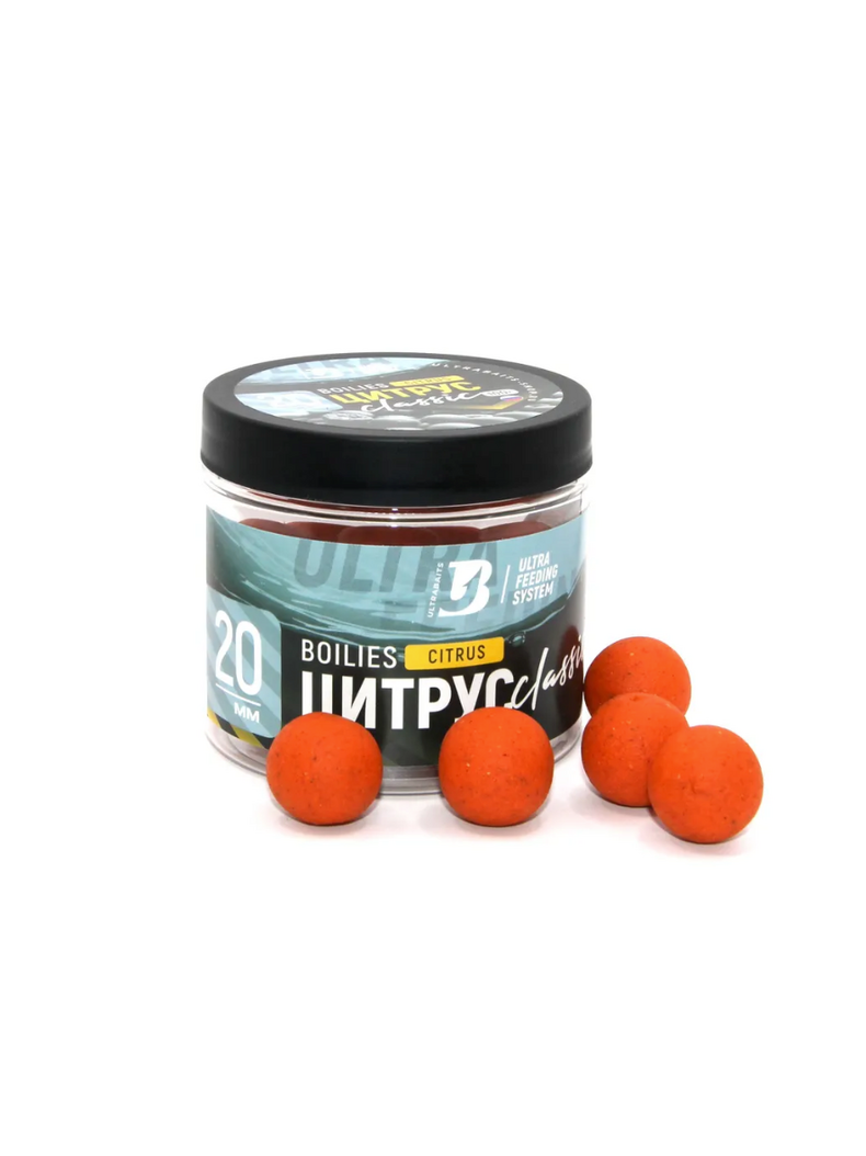 Бойлы насадочные тонущие ULTRABAITS CLASSIC Citrus (Цитрус), Диаметр: 20 мм, изображение 2 Бойлы насадочные тонущие ULTRABAITS CLASSIC Citrus (Цитрус), Диаметр: 20 мм, изображение 2