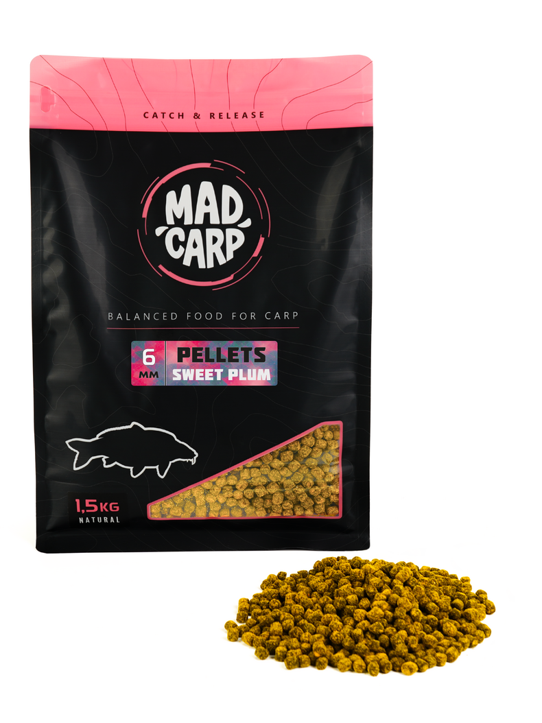 Пеллетс MAD CARP Baits SWEET PLUM (Слива), Диаметр: 6 мм Пеллетс MAD CARP Baits SWEET PLUM (Слива), Диаметр: 6 мм