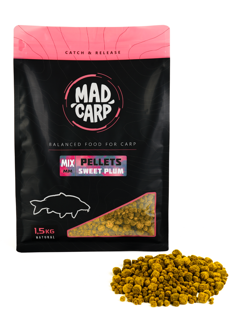 Пеллетс MAD CARP Baits SWEET PLUM (Слива), Диаметр: MIX Пеллетс MAD CARP Baits SWEET PLUM (Слива), Диаметр: MIX