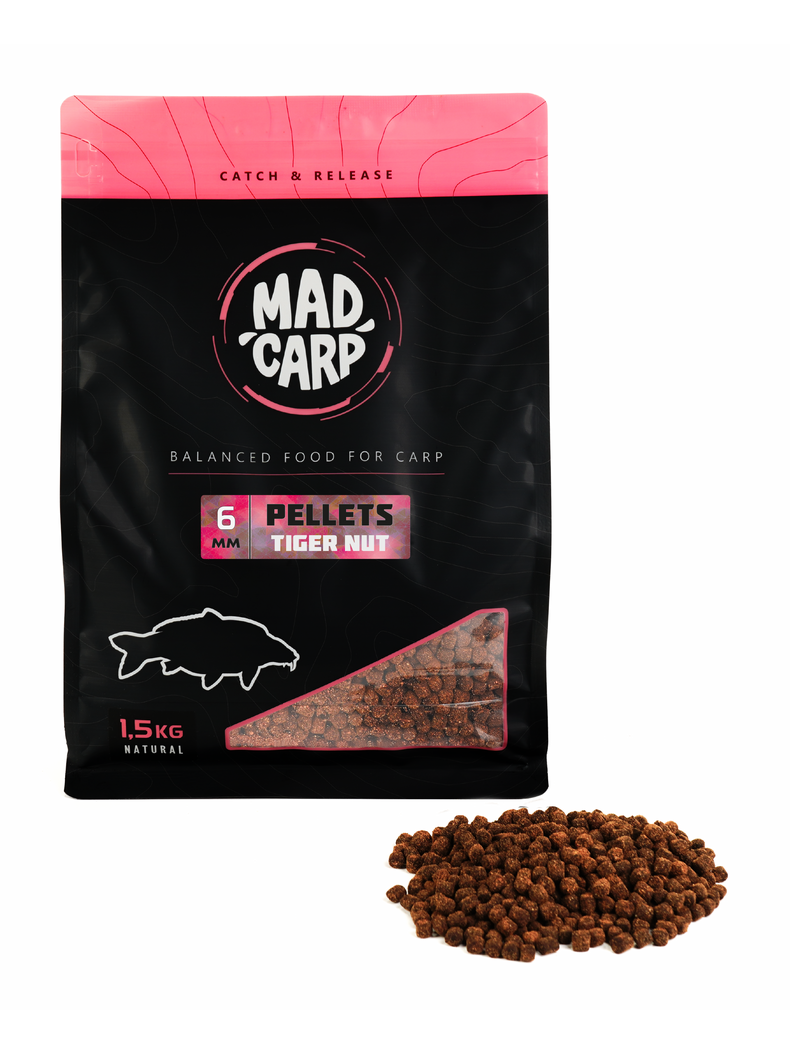 Пеллетс MAD CARP Baits TIGER NUT (Тигровый Орех), Диаметр: 6 мм Пеллетс MAD CARP Baits TIGER NUT (Тигровый Орех), Диаметр: 6 мм
