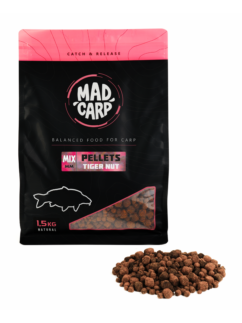 Пеллетс MAD CARP Baits TIGER NUT (Тигровый Орех), Диаметр: MIX Пеллетс MAD CARP Baits TIGER NUT (Тигровый Орех), Диаметр: MIX