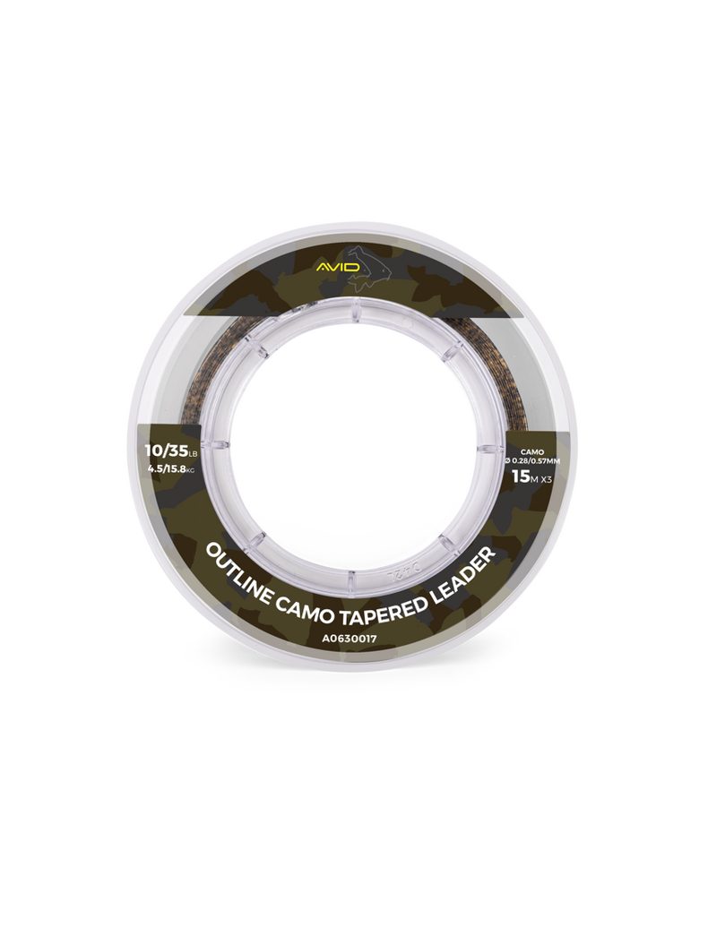 Монолидер конусный AVID CARP Outline Camo Tapered Leader, Тест: 15-35 lb