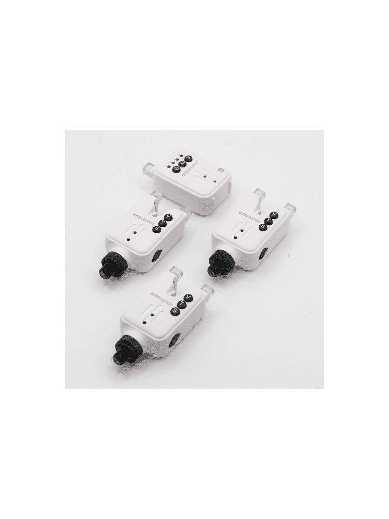 Набор электронных сигнализаторов поклевки RIPPTON BITEKEEPER Pro Smart Bite Alarm Set с приложением для смартфона (белый), Набор : 3 + 1