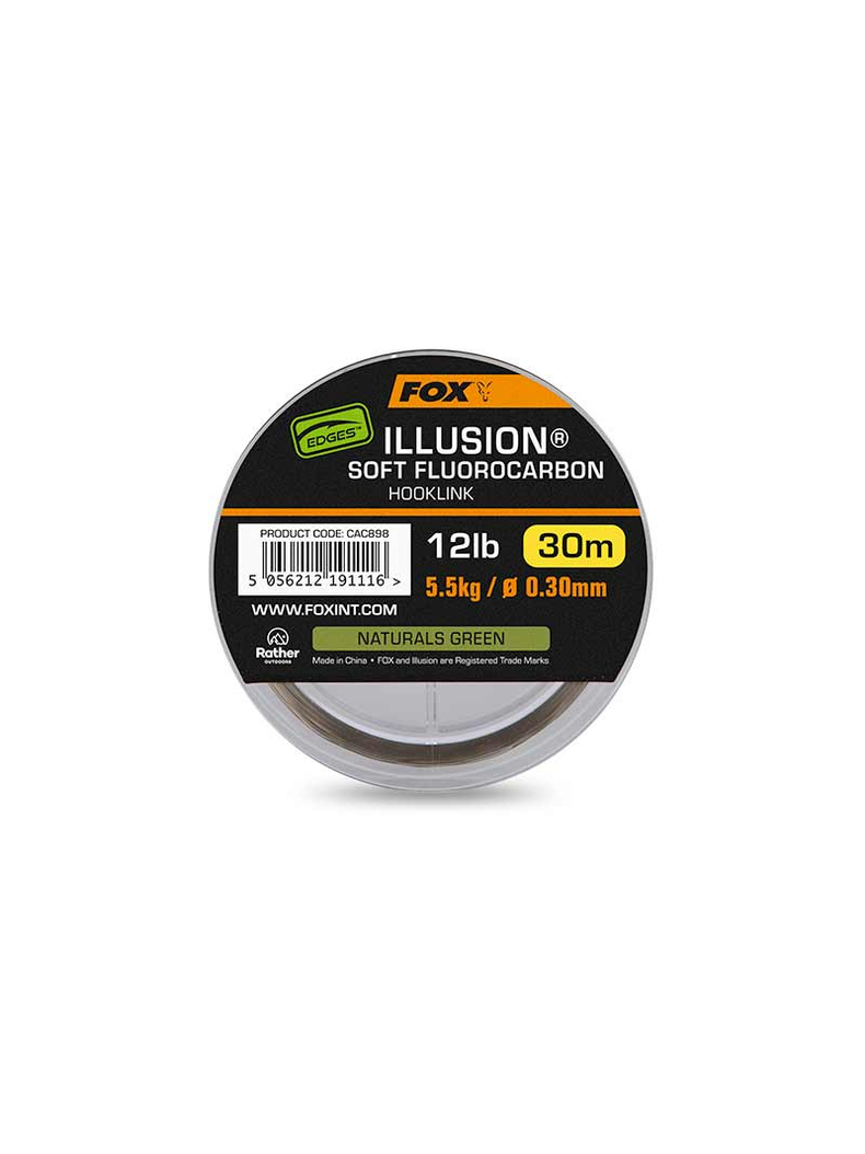 Мягкий флюорокарбоновый поводковый материал FOX Illusion Soft Fluorocarbon Hooklink Мягкий флюорокарбоновый поводковый материал FOX Illusion Soft Fluorocarbon Hooklink