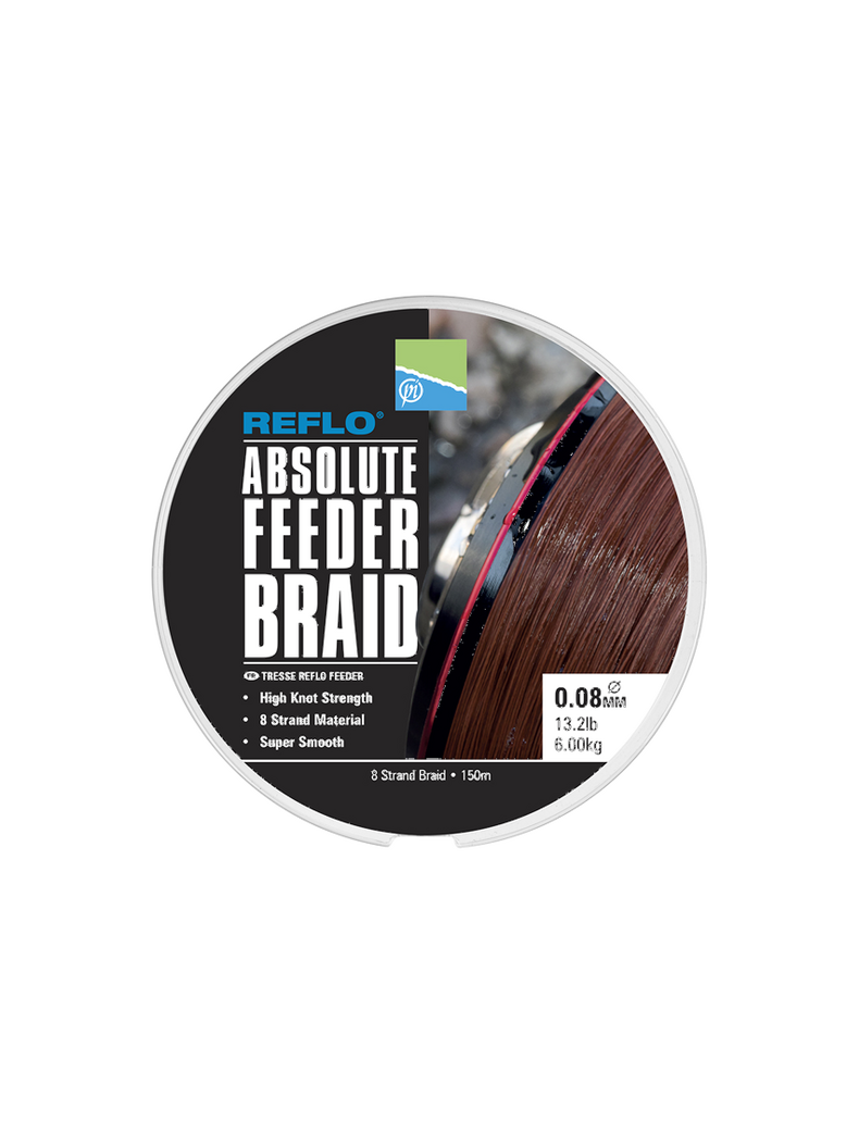 Шнур плетеный PRESTON Reflo Absolute Feeder Braid, Диаметр: 0,08 мм